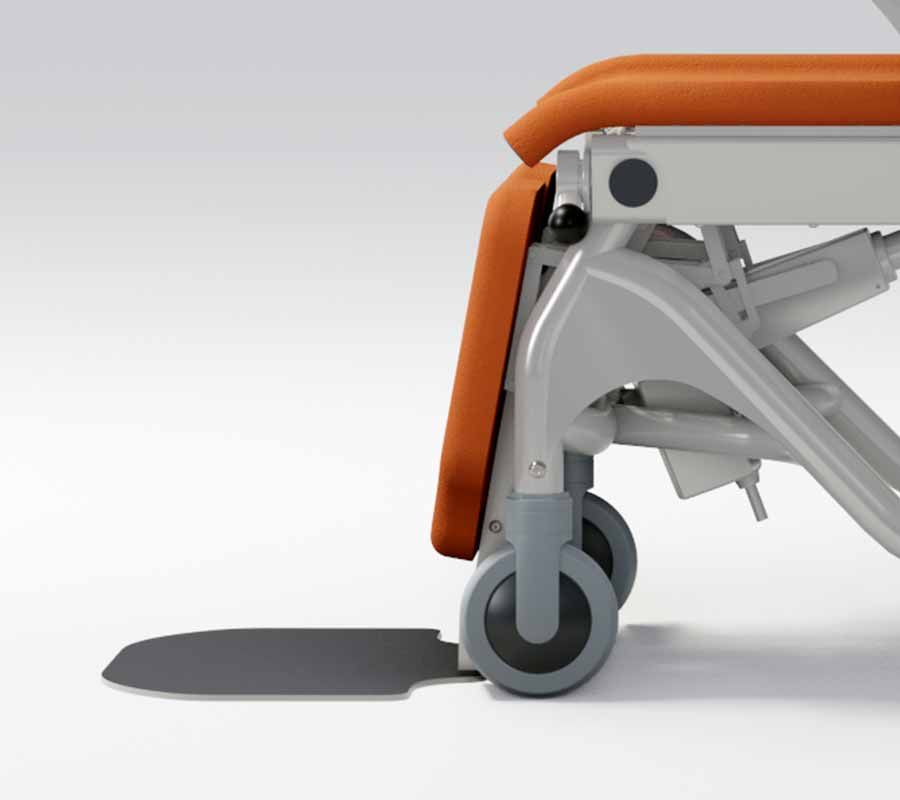 Flush to floor footrest